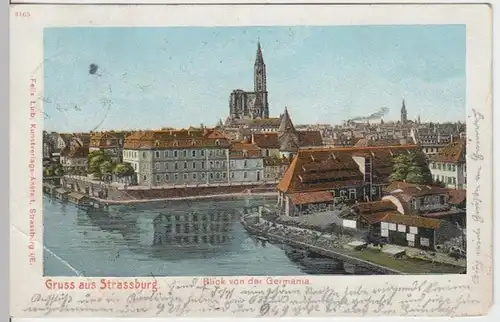 (15820) AK Gruß aus Straßburg, Strasbourg, Elsass 1904