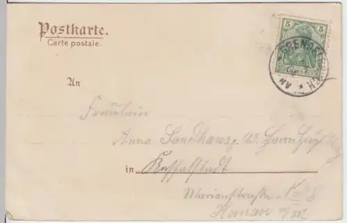 (15820) AK Gruß aus Straßburg, Strasbourg, Elsass 1904