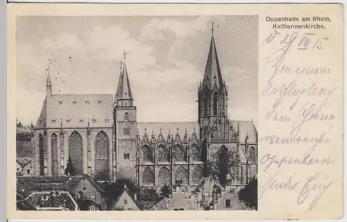 (15782) AK Oppenheim, Katharinenkirche, Feldpost 1915
