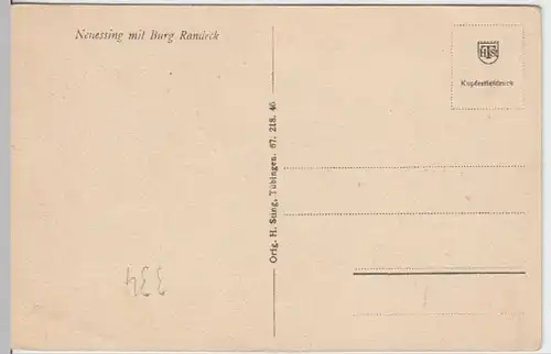 (15770) AK Neuessing, Panorama, Burg Randeck, vor 1945