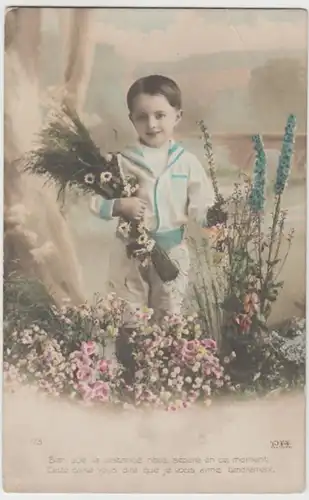 (15745) Foto AK Sprüche, Bien que la distance nous separe, vor 1945