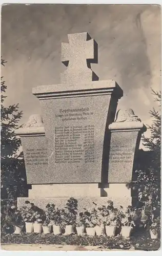 (15727) Foto AK Hopfmannsfeld, Gefallenendenkmal, vor 1945