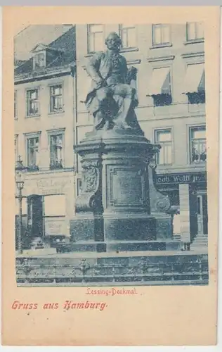 (15726) AK Gruß aus Hamburg, Lessingdenkmal, bis 1905