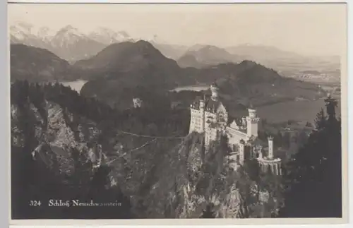 (15704) Foto AK Schwangau, Schloss Neuschwanstein, vor 1945