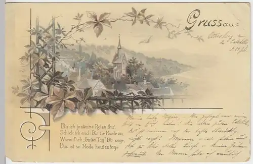 (15680) AK Sprüche, Gruß aus,  Da ich just eine Reise tu, bis 1905