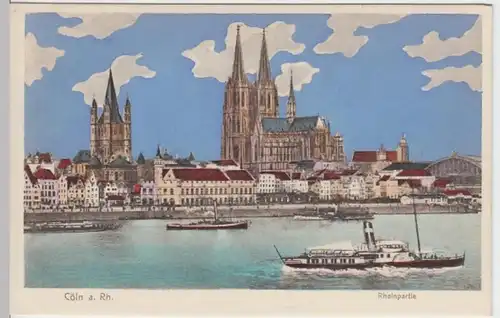 (15665) AK Köln, Groß Sankt Martin, Dom, vor 1945