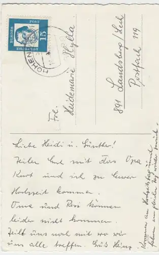 (15631) AK Gewässer, Stempel Hohenwart 1965