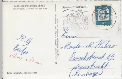 (15619) Foto AK Monschau, Eifel, Mehrbildkarte 1965