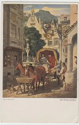 (15563) Künstler AK M. v. Schwind, Die Hochzeitsreise, vor 1945