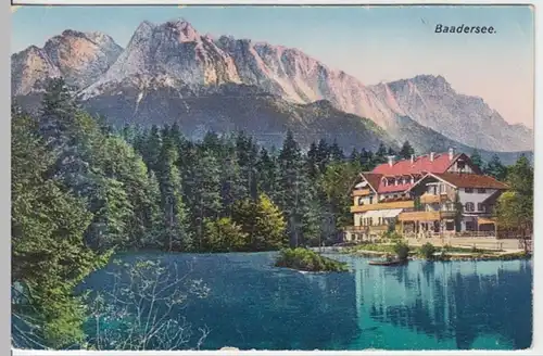 (15555) AK Grainau, Badersee, um 1922