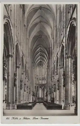 (15550) Foto AK Köln, Dom, Inneres, vor 1945