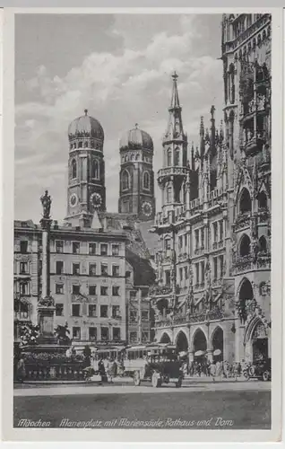 (15528) AK München, Mariensäule, Neues Rathaus, Dom, vor 1945