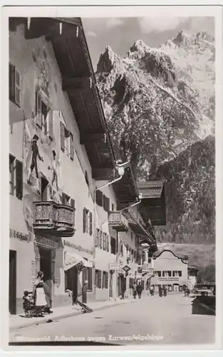 (15496) Foto AK Mittenwald, Adlerhaus, Karwendelgebirge 1941