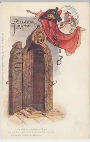 (15468) AK Nürnberg, Burg, Eiserne Jungfrau, vor 1945