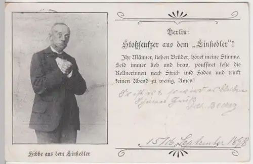 (15466) AK Sprüche, Stoßseufzer aus dem Einsiedler 1898
