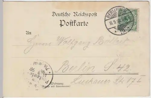 (15466) AK Sprüche, Stoßseufzer aus dem Einsiedler 1898