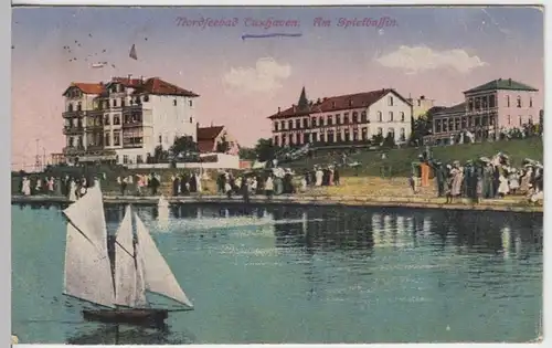 (15457) AK Cuxhaven, Spielbassin, vor 1945