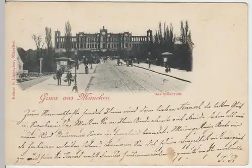 (15401) AK Gruß aus München, Maximilianeum 1899