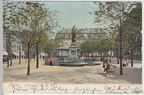 (15368) AK Mainz, Schillerplatz 1905