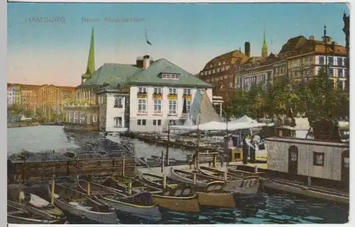 (15351) AK Hamburg, Neuer Alsterpavillon, vor 1945