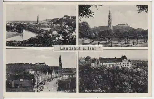 (15340) AK Landshut, Bay., Mehrbildkarte 1940