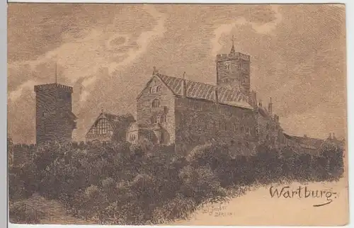 (15300) Künstler AK Karl Jander, Eisenach, Th., Wartburg, bis 1905