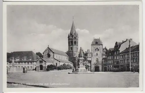 (15227) AK Eisenach, Th., Nikolaikirche, Lutherdenkmal 1961