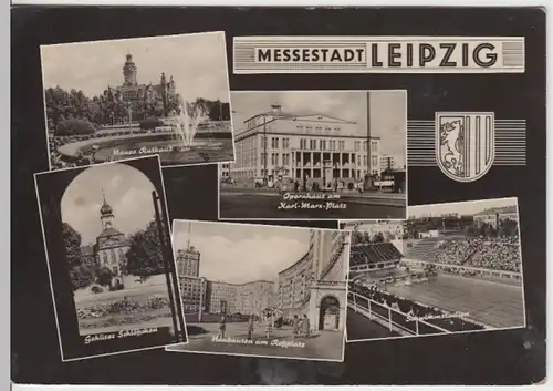 (15195) Foto AK Leipzig, Mehrbildkarte 1964