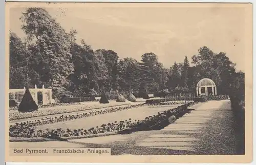 (15139) AK Bad Pyrmont, Französische Anlagen 1912