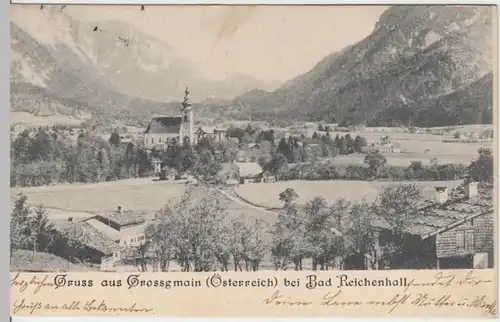 (15039) AK Gruß aus Großgmain, Panorama 1905