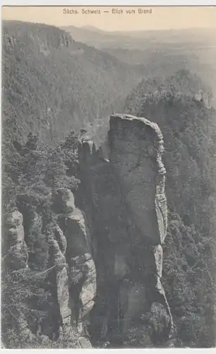 (15005) AK Sächs. Schweiz, Blick vom Brand, vor 1945