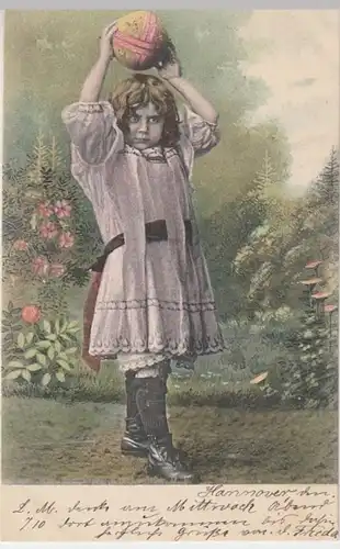 (14981) AK Mädchen mit Ball, bis 1905