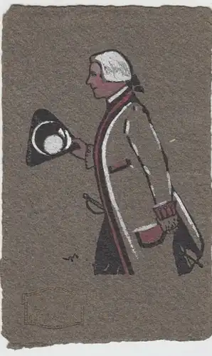 (14948) Künstler AK Geburtstag, Kavalier mit Dreispitz, Original, vor 1945