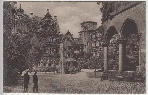 (14886) AK Heidelberg, Schlosshof 1913
