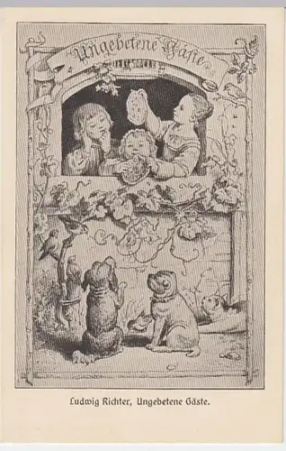 (14876) Künstler AK Ludwig Richter, Ungebetene Gäste, vor 1945