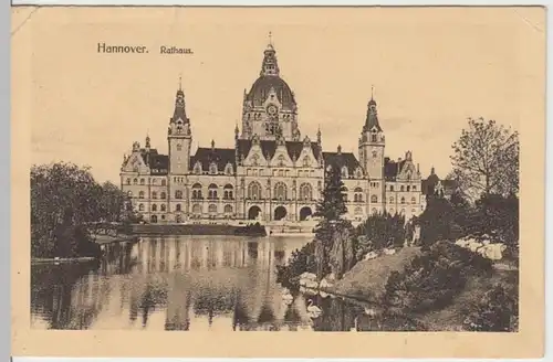 (14869) AK Hannover, Rathaus, Feldpost 1917