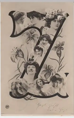 (14800) Foto AK Frauenporträts, Soldatenkarte 1906