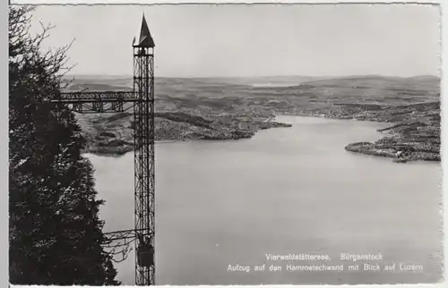 (14742) Foto AK Vierwaldstättersee, Aufzug Hammetschwand, nach 1945