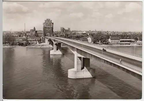 (14730) Foto AK Worms, Rhein, Nibelungenbrücke 1967