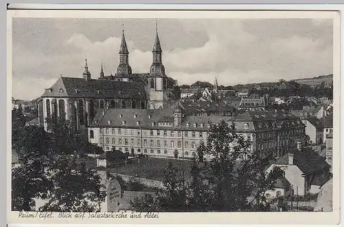 (14515) AK Prüm, Basilika St. Salvator, Abtei, um 1951