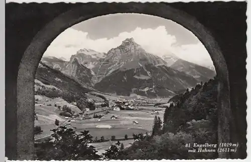 (14391) AK Engelberg, Obwalden, Panorama, Hahnen 1958