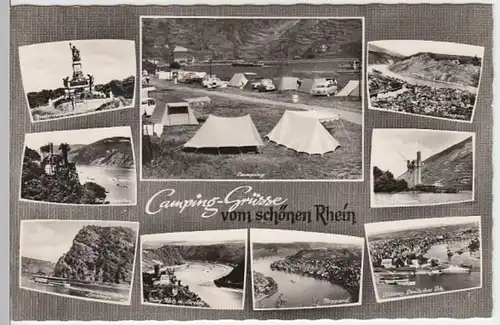 (14309) Foto AK Rhein, Mehrbildkarte, nach 1945