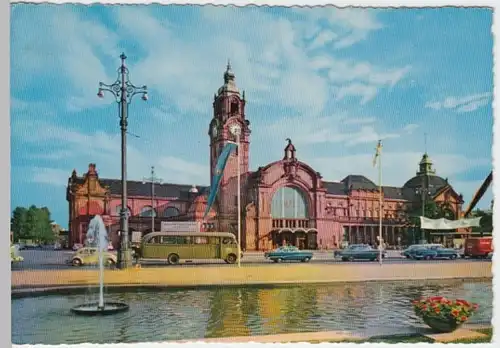 (14171) AK Wiesbaden, Hauptbahnhof 1961