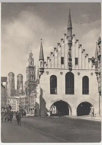 (14162) AK München, Frauenkirche, Altes und Neues Rathaus 1956