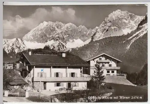 (14037) Foto AK Mittenwald, Hotel Gröblalm, Wörner 1963