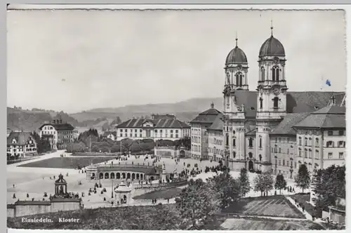 (13881) Foto AK Einsiedeln, Schwyz, Kloster, Sonderstempel 1958