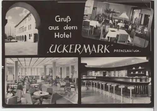 (13873) Foto AK Prenzlau, Hotel Uckermark, Mehrbildkarte 1967