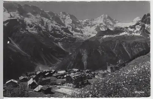 (13862) Foto AK Mürren, Panorama, nach 1945
