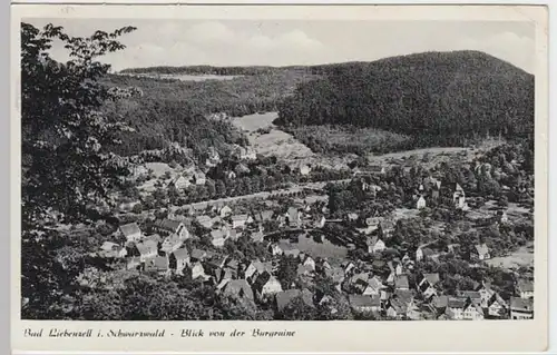 (13850) AK Bad Liebenzell, Panorama 1950