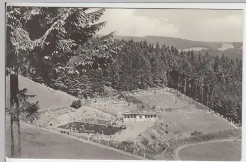 (13830) Foto AK Schnett, Waldbad 1966